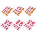 1 Sada samolepiek Bunny Paw Stickers Bunny Footprint Stickers