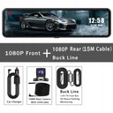 1080P Car DVR Mirror Stream Rear View Mirror Dash