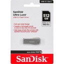 PENDRIVE SANDISK ULTRA LUXE DRIVE USB 3.0 3.1 512 GB 150 MB/s KOV STRIEBORNÝ