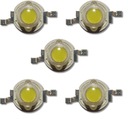 5x LED 1W COLD 10000K Bridgelux Dual