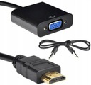 Adaptér prevodníka HDMI na VGA D-SUB+ AUDIO Full HD