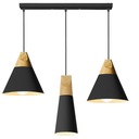 DREVENÁ ZÁVISNÁ LAMPA LOFT LINE SCANDI 3 CP ČIERNA