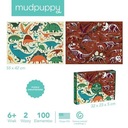 Mudpuppy Obojstranné puzzle Dinosaury 100 dielikov