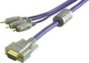 Kábel 3x Cinch YUV YCbCr - 1x VGA DB15 5m. VIVANCO