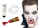 VAMPIRE COUNT DRACULA SET FARBA KRVI ZUBY 3 ks