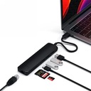 SATECHI SLIM MULTIPORT USB-C ADAPTÉR PRE ČIERNE MOBILNÉ ZARIADENIA