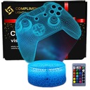 3D USB LED nočná lampa + diaľkové ovládanie Gamepad konzola