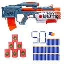 NERF ELITE GUN 2V1 BROKOVNICA MOTOBLITZ PUŠKA + TERČE + 50 WAFFLE ARTS