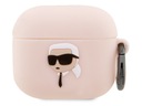 Puzdro pre AirPods 3 KARL LAGERFELD Silikónové Karl Head 3D Pink