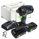 FESTOOL TID18 HPC 4.0 I-PLUS SADA NÁRAZOVÉHO OVLÁDAČA 2 X NABÍJAČKA AKUMULÁTOROV