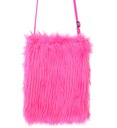 Kabelka Pink Neon Fur Bag 80's Disco Fur Carnval Ball