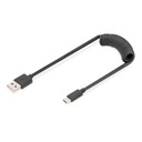 Kábel USB C - USB SPIRAL 100CM