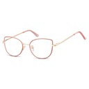 Dámske dioptrické okuliare CLEAR FRAME Optical CAT Gold/Red