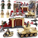 BLOKUJE VOJENSKÝ TANK PUMA + BUNKER + LEGO ZBRANE