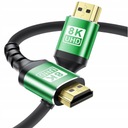 KÁBLOVÝ DRÔTOVÝ KONEKTOR HDMI - HDMI 2.1 UHD 8K 60Hz 4K 144Hz VYSOKÁ RÝCHLOSŤ 1M