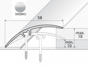 PRAH A75 58mm Strieborný 180cm