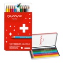 Caran d'Ache Swisscolor Aquarelle pastelky 12 kovových