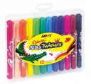 AMOS Silky Twisters twist-up pastelky, 12 farieb