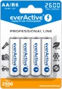 4x everActive R6 AA 2600mAh batérie