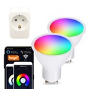 SET Diaľkovo ovládaná zásuvka + 2x TUYA RGB žiarovka