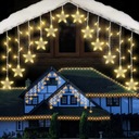 ZÁCLONY 120 LED SVIETIDIEL STAR GARLAND LAMPY