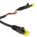 RJ45 PoE prepojovací kábel 20m AWG medený čierny 20m