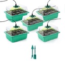 MINI GREENHOUSE LED 5x Svietidlá 5x Skleník USB Nastaviteľná ventilácia SEEDLANDS