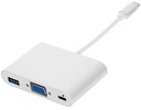 ADAPTÉR USB C VGA+USB 3.0+PD 4K HUB MacBook 3v1