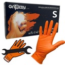 NITRILE GRIPZZLY záhradnícke rukavice bez púdru ORANGE GRIP r.S 50 ks.