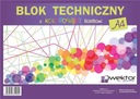 Technický blok A48K farebný 10ks