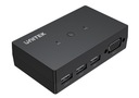 Unitek U-8709ABK KVM prepínač 2x VGA 3x USB-A