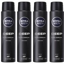 NIVEA MEN Pánsky antiperspirant Hlboký sprej 4x250ml