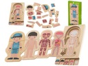 Drevené puzzle vrstvené Montessori telo štruktúry