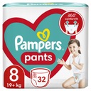 Plienky Pampers Pants veľkosť 8 19+ kg 32 ks.