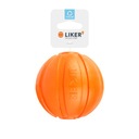 Loptička Tréningová hračka Gumové fitness hryzátko 9 cm pre psov, oranžová