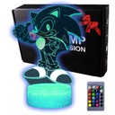 3D LED USB nočná lampa Little Sonic z rozprávky