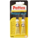 Pattex sekundové lepidlo 2x3 g, transparentné, pevné