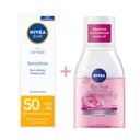 NIVEA SUN krém na tvár SPF 50 + micelárna voda