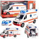 Auto Ambulancia Ambulance Bus Drive Zvuky otvárania dverí s nosidlami