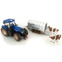 SIKU 8607 New Holland T8.390 s prívesom + 2 kravy 1:32