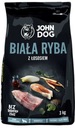 JOHN DOG PREMIUM suché krmivo pre psov BIELA ​​RYBA S LOSOSOM 3 kg