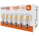 6x E27 Filament 10W Edison SuperLED LED žiarovka