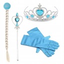 Elsa Costume Crown Braid Rukavice Tiara Scepter