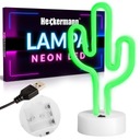 NEÓNOVÁ LED KAKTUSOVÁ LAMPA S USB STOJANOM DO IZBY