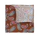 Hnedý Paisley Lancerto M.770 Pocket Square