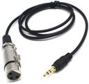 AUDIO AUX XLR MINI JACK MIKROFÓNNY KÁBEL 3,5 MM 1,5 METRA