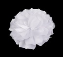 Brošňa Pin Flower 3D satén Biela 11 cm /2873