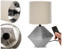 MODERNÁ STOLNÁ NOČNÁ LAMPA GLAMOUR SILVER GLAMOUR PRE E14