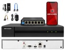 IP rekordér HIKVISION 4ch až 8Mpx + PoE switch