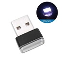 Biele 1PCS USB LED interiérové ​​svetlá do auta